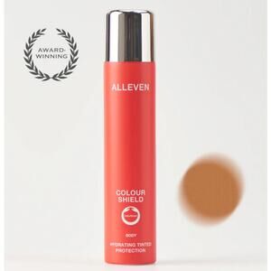 NEW Alleven COLOUR SHIELD BODY Hydrating Tinted Body 200ml Amber Spray Tan $80